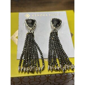 Kendra Scott Gold Blossom Tassel Earrings In Pyrite